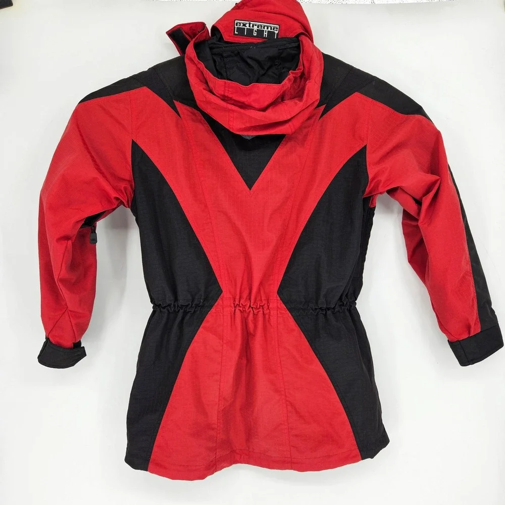 Vintage The North Face Jacket Womens Sz‎ 12 Extreme Light Full Zip Hooded Red
